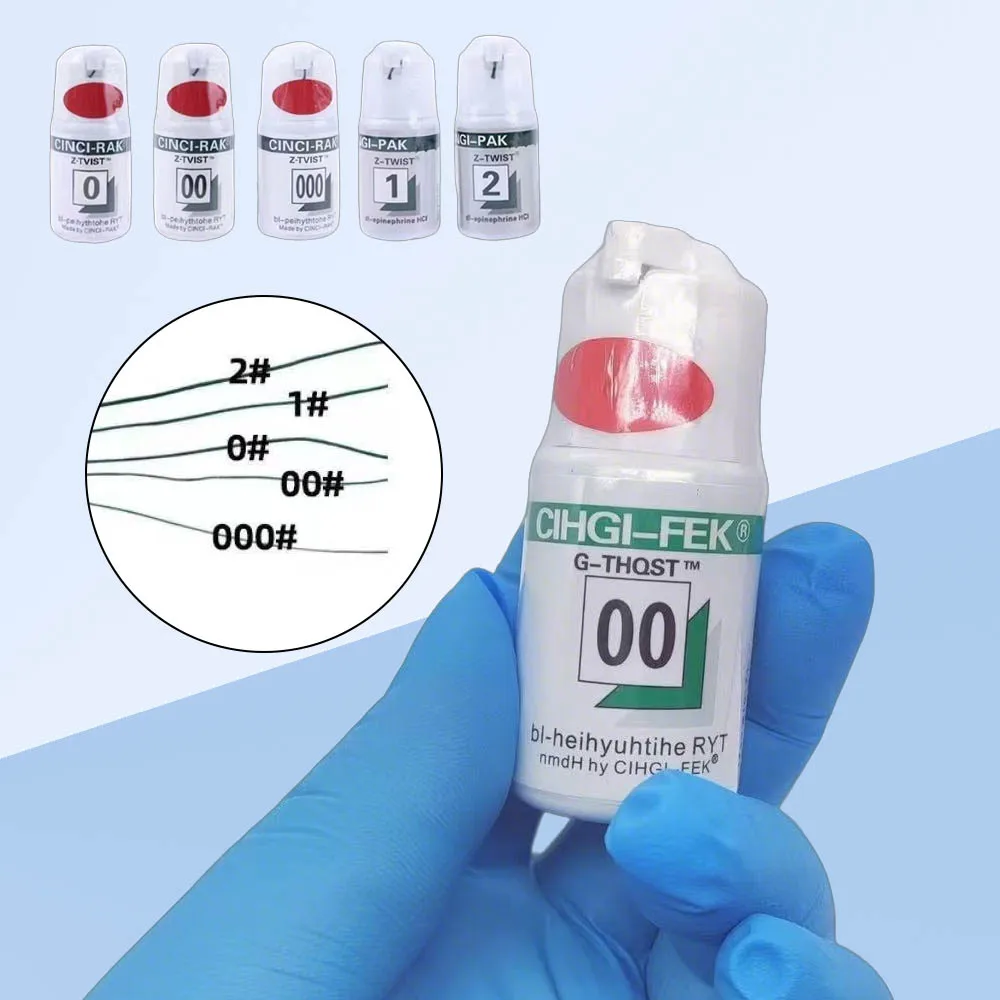 

1,83 м стоматологическая ретракционная нить для десен, вязаный хлопковый шнур для формирования лески, одноразовый материал для стоматолога, 5 размеров 00 000 1 2