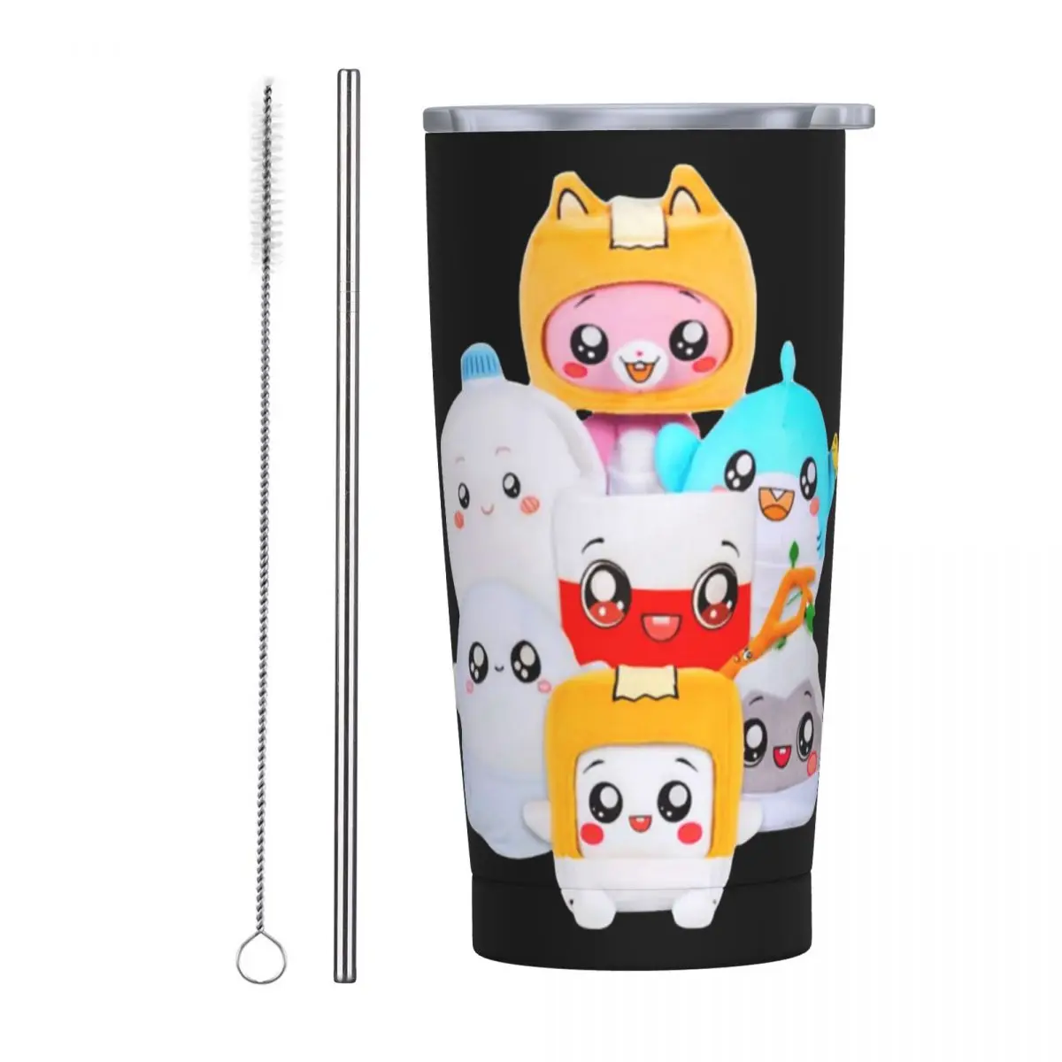 

Rocky Lankybox Lanky Box Стакан из нержавеющей стали Кружки с вакуумной изоляцией Термальные соломинки для холодной бутылки с крышкой 20 унций