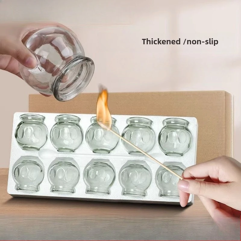 

2 шт. терапевтический набор Fire Cup, вакуумные стеклянные банки, физиотерапевтическое устройство, меридиан, дноуглубительные банки, чашки, массажные огненные банки