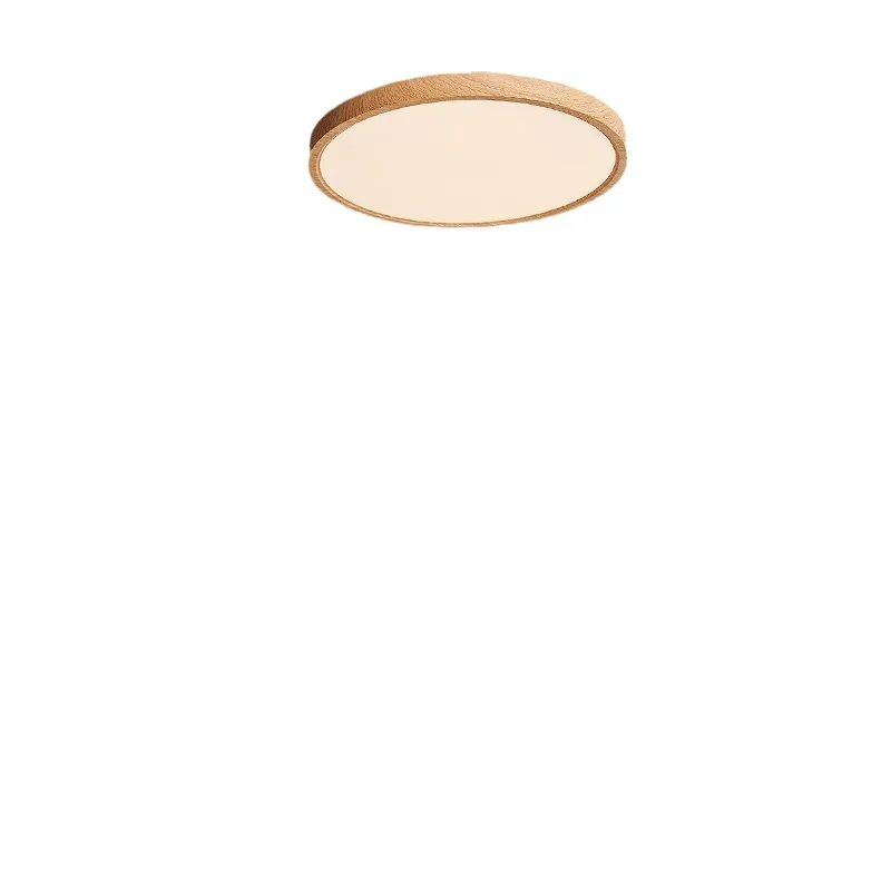 

Japanese-style ceiling lamp is simple, modern, study solid wood ultra-thin bedroom lamp creative homestay wood lighting