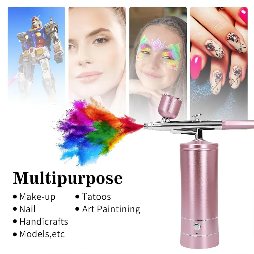 Portable Airbrush Kit with Compressor, Mini Airbrush Spray Gun for Art Painting, Model Coloring and DIY Craft Projects
