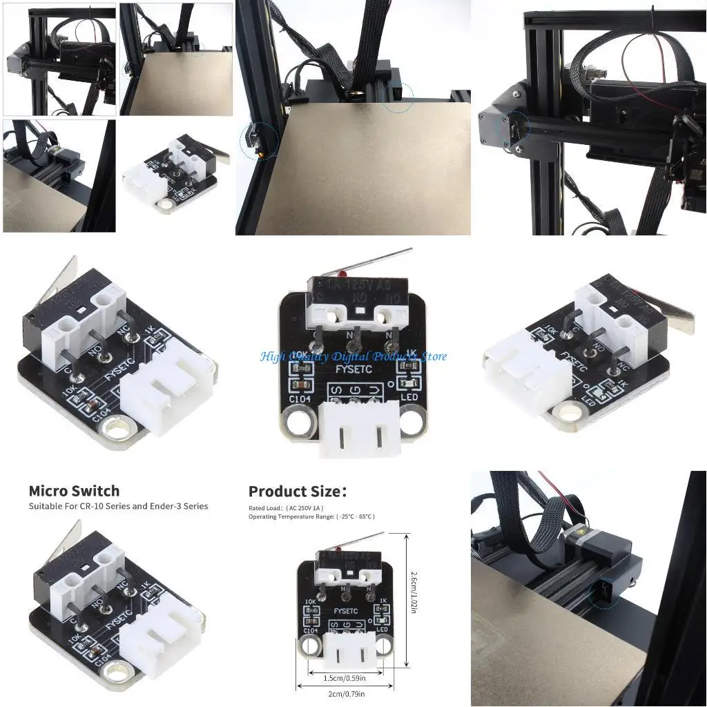 

U2JE 3D-принтер Концевые выключатели 3-контактные концевые выключатели Замена для 3D-принтера CR10
