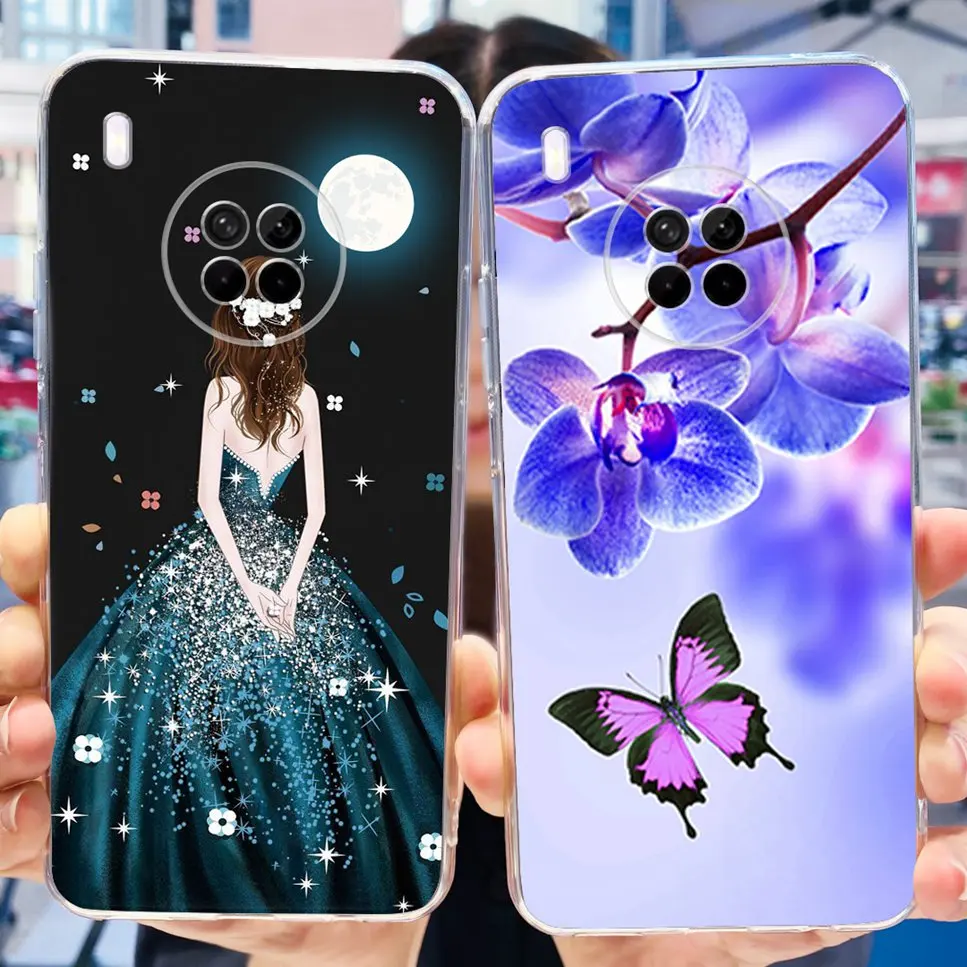 For Huawei Y9a FRL-22 Case Cute Cartoon Dinosaur Astronaut TPU Soft Silicone Cover For Huawei Y9A 6.63