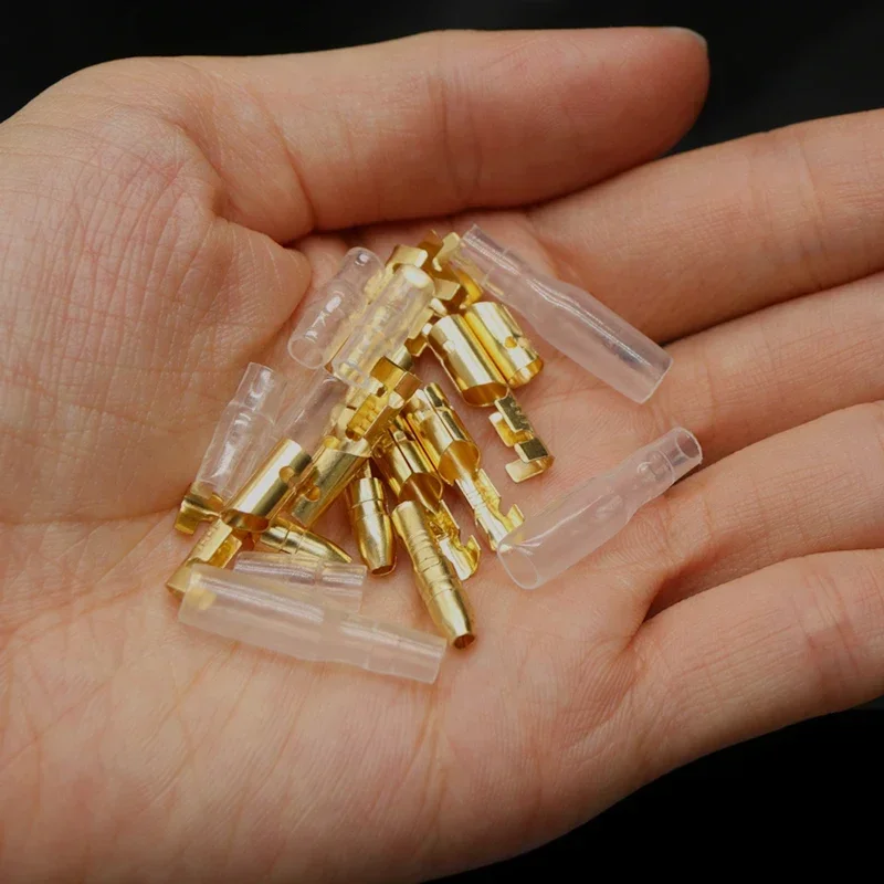 4.0 Bullet Terminal Car Wire Connector Diameter 4mm Male and Female Terminal + Insulating Shell Cold Pressed Terminal