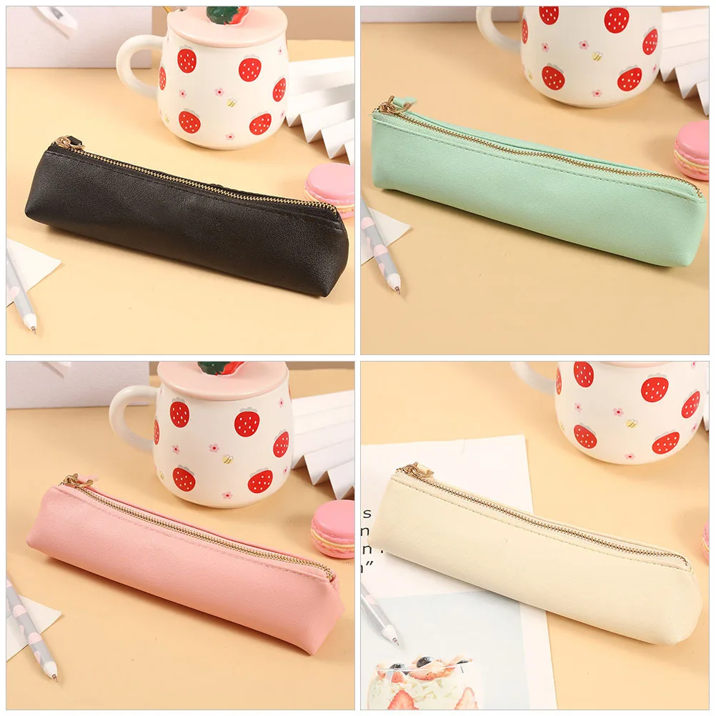 4 stuks kleine etui met rits potloodzakje pennenzak herbruikbare briefpapier organisator voor schoolkunstbenodigdheden