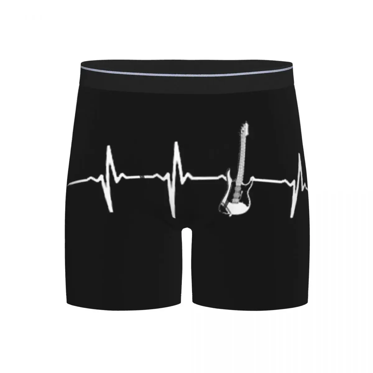 

Long Boxer Underpants Shorts Electric Guitar Heartbeat Panties Men Breathable Underwear for Homme Man Boyfriend Gifts