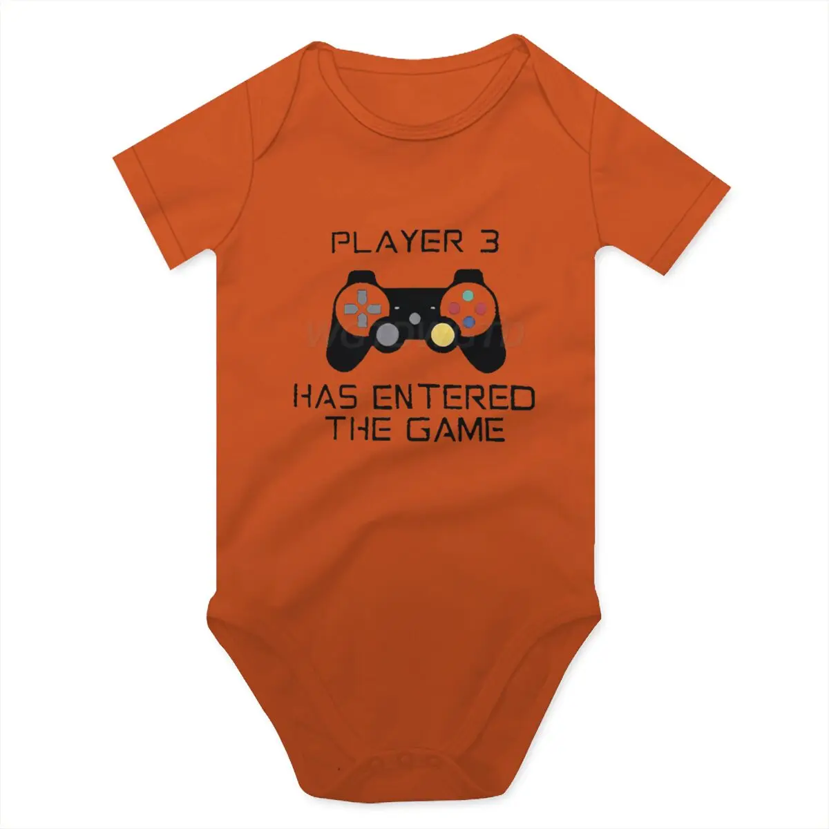Infant Gamer Bodysuit Baby "Player 3 Has Entered The Game" Onesie Gamer Controller Graphic Bodysuit Casual Short Sleeve Romper