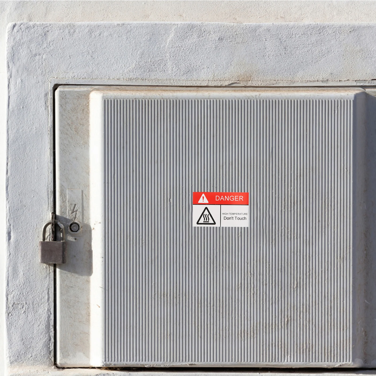 10 قطعة ملصقات تحذيرية لدرجة الحرارة العالية لا تلمس ملصقات سطحية ساخنة ذاتية اللصق علامات تحذير السلامة للميكانيكية #5