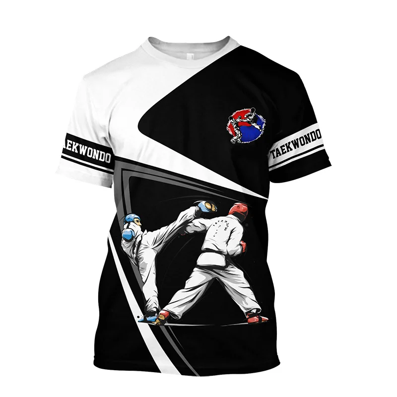 New 3D Taekwondo Karate Boxing Printing T Shirt Martial Art Wushu Graphic Tee Shirts For Men Kid Cool Hip Hop Clothing Tops Tee