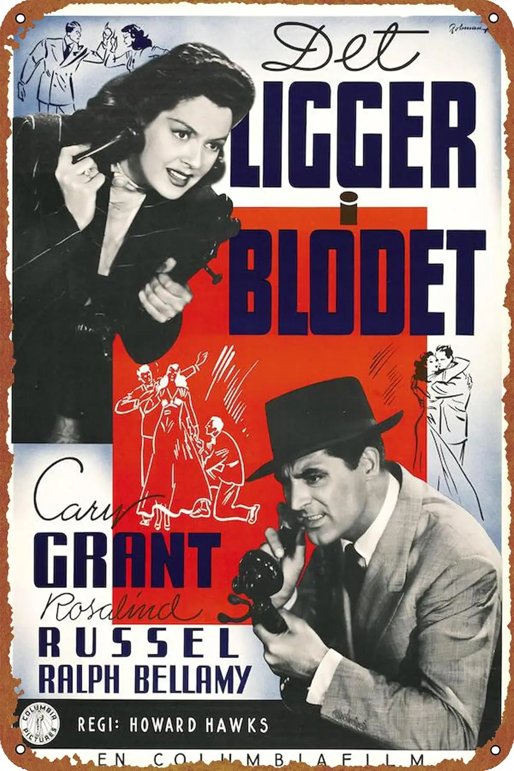 1p,His Girl Friday posters Metal Sign Tin Metal Retro Wall Decor for Home,Street,Gate,Bars,Club
