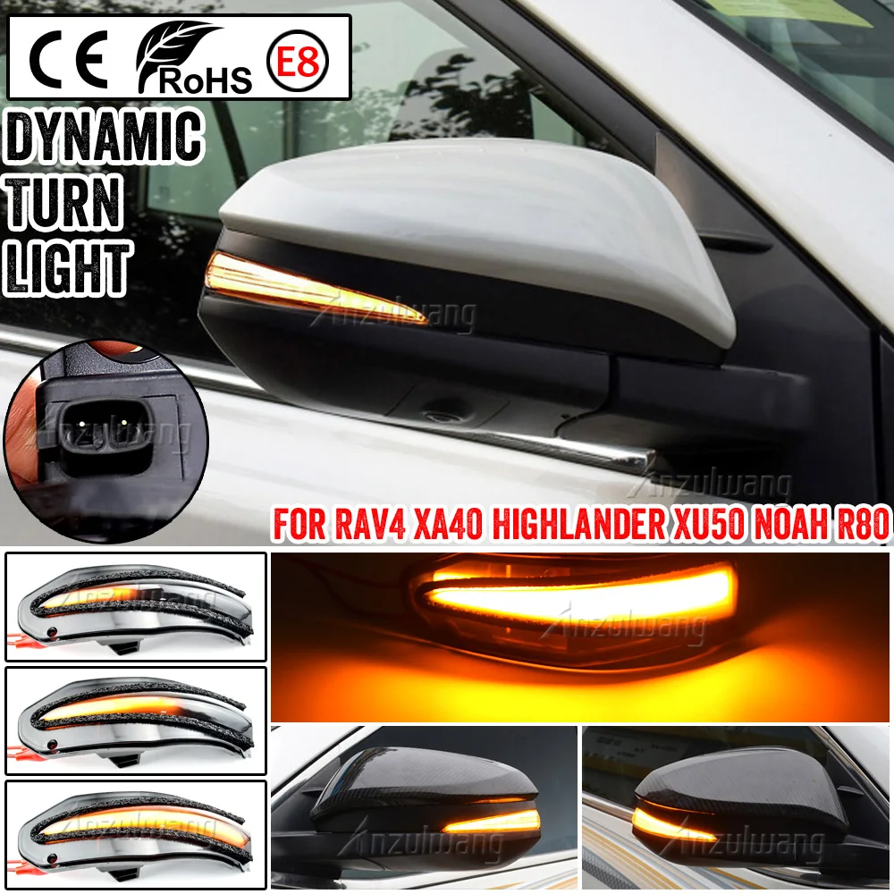 

High quality LED Dynamic Turn Signal Light Flasher Flowing Water Blinker Flashing Light For Toyota RAV4 MK4 XA40