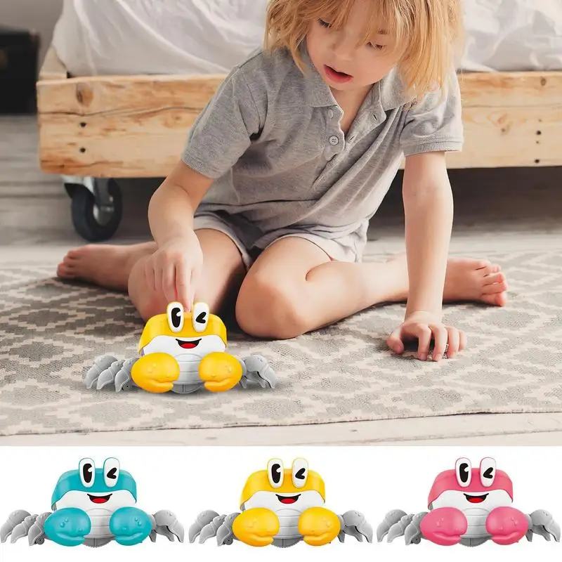 Crawling Crab Toy Crawling Induction Crabs With Music Sounds Moving Crawl Crab Escape Cute Induction Sounds Development Toy For