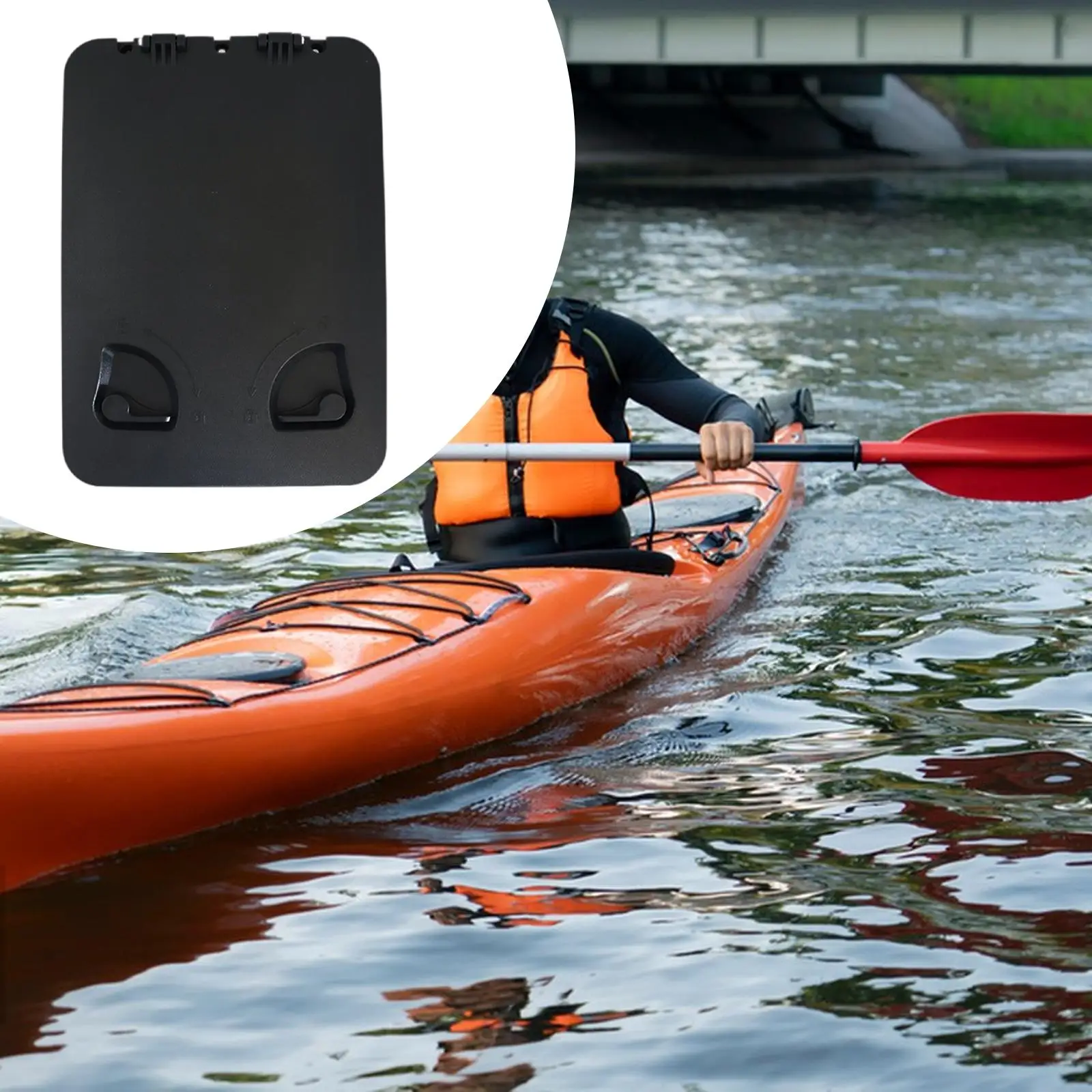 

Square Marine Hatch Cover Non Slip Waterproof Kayak Deck Lid Inspection Hatch for Fishing Accessories