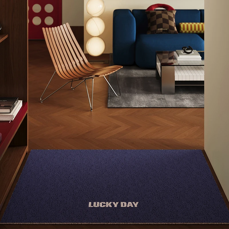 Silk ring floor mat, entrance door mat, PVC anti slip and soil rubbing foot mat for the entrance hall outside the door