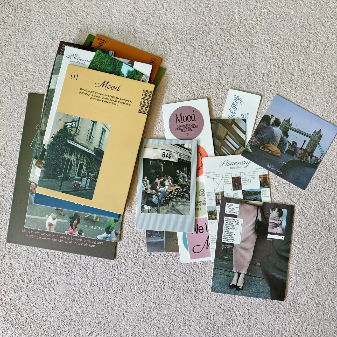 الكورية OAB بطاقة ملصق حزمة الشمال نمط الوردي الرجعية سكرابوكينغ الزخرفية INS المواد فسيفساء ورقة لوازم الحرف اليدوية