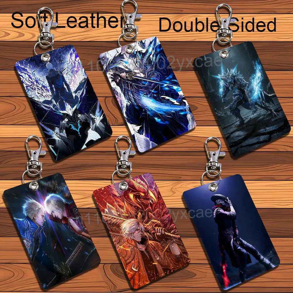 

Dante game D-Devil May Cry Vergil Cartoon Singer Anime Card Keychain Fashion Pendant Bag ID Door Card Holder Bus Card Cute Adult