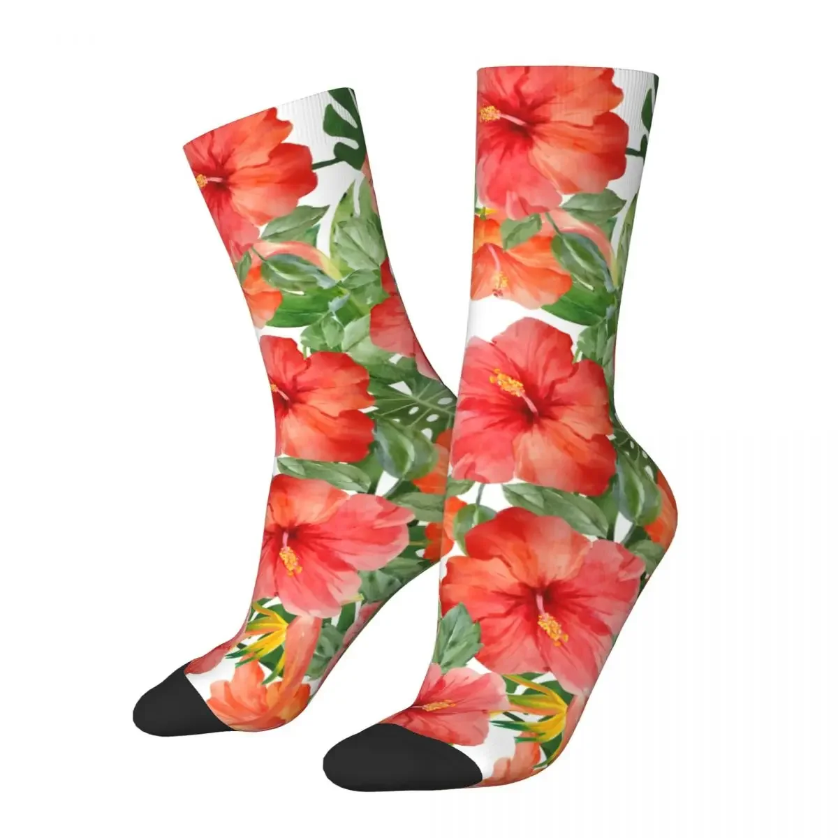 Vintage Tropical Delight Men's compression Socks Unisex Harajuku Pattern Printed Novelty Crew Sock