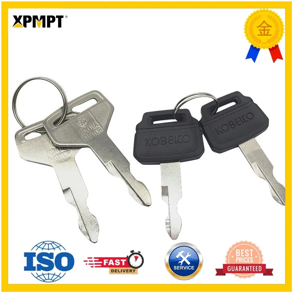 10PCS K250 for Kobelco Excavator Key SK60 75 140 200 210 260 350-8 Ignition Door Opening Key, Cab Key