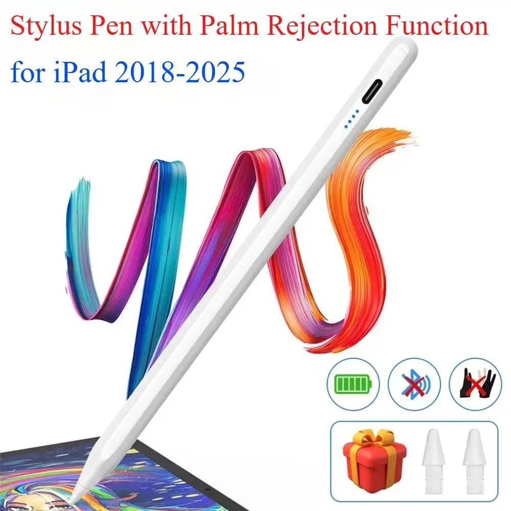 Smart Touch Pen for iPad A16 11th Stylus Pencil with Palm Rejection Function for iPad 5/6/7/8/9/10th Tablet Pen for iPad Pro 11