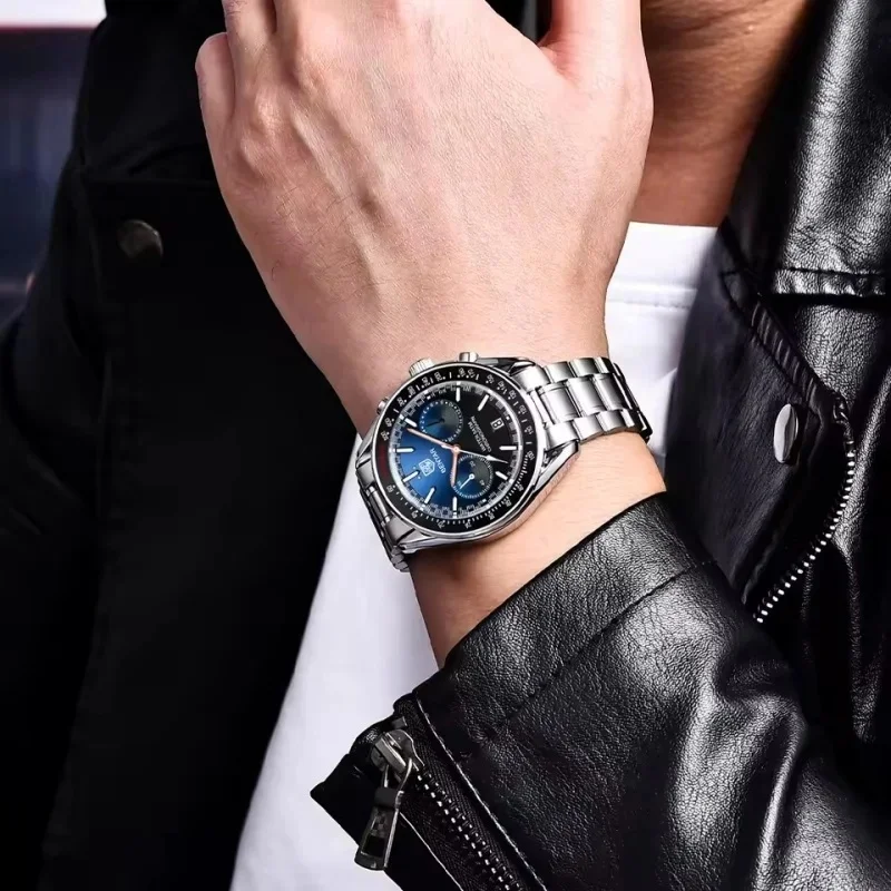 BENYAR 5194 Men's Fashion Luxury Sports Watch Quartz Timing Waterproof with Calendar And Night Light Features