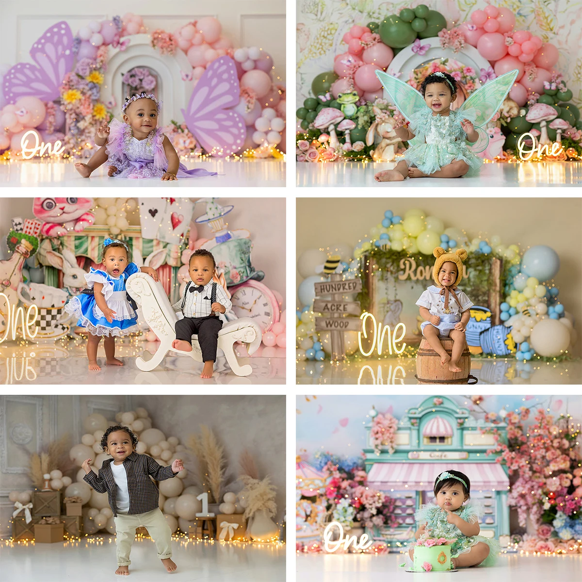 Fondo de Jardín Encantado de Hadas y Bosque, Estilo Boho Dreamer, para Fotografía de Niños, Bebés, Sesiones de Cake Smash y Fondos de Cumpleaños para Adultos