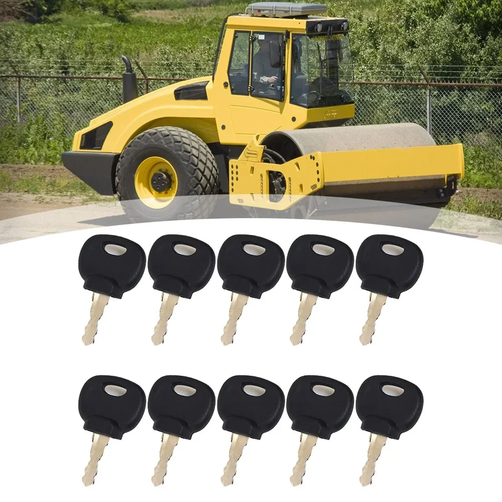 10Pcs Car Keys Stainless Steel Plastic 14603 14607 For BOBCAT For BOMAG Road Rollers Construction Machinery Keys Car Parts