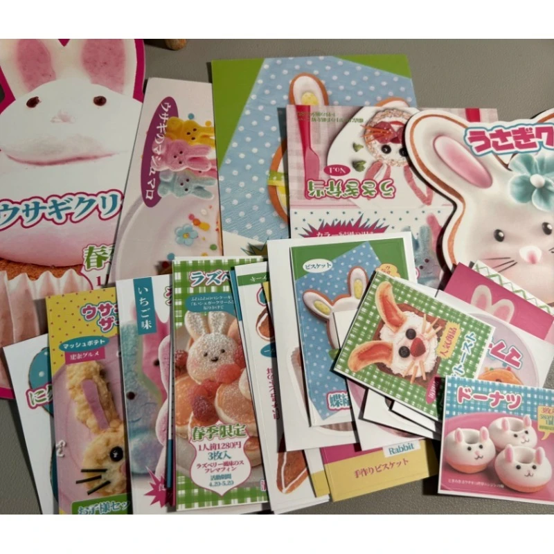Bonitos pegatinas de postre de conejo para tarjetas de álbum de recortes, envoltura de regalo, Material decorativo, tarjeta de invitación de mensaje, el mejor deseo