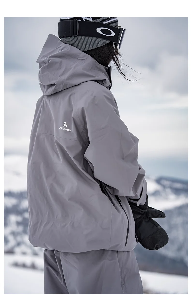 JOHN Volldruckklebender 3L-Skianzug für Damen und Herren, 2024, Snowboard-Kleidung, Einzelbrett, Doppelbrett, Angriffsjacke, Schneehose – Detail 21