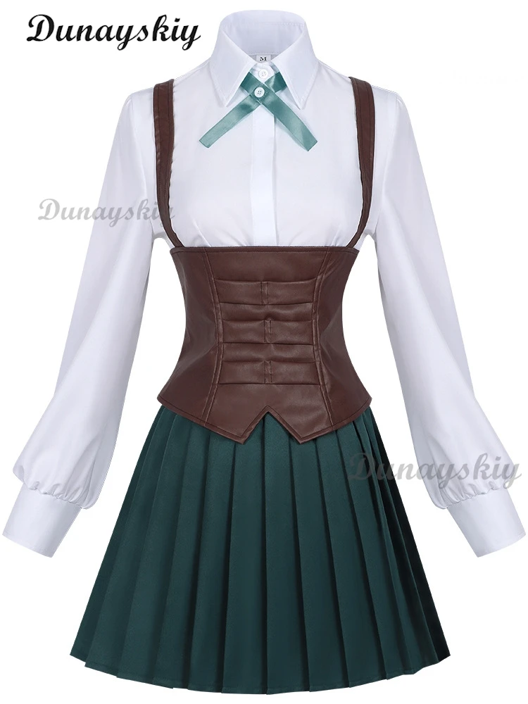 Anime 100 Kanojo Yoshimoto Utsukushisugi Mimimi 코스프레 의상 가발 할로윈 여자 여자 JK 스커트 헤어 액세서리 소품 복장