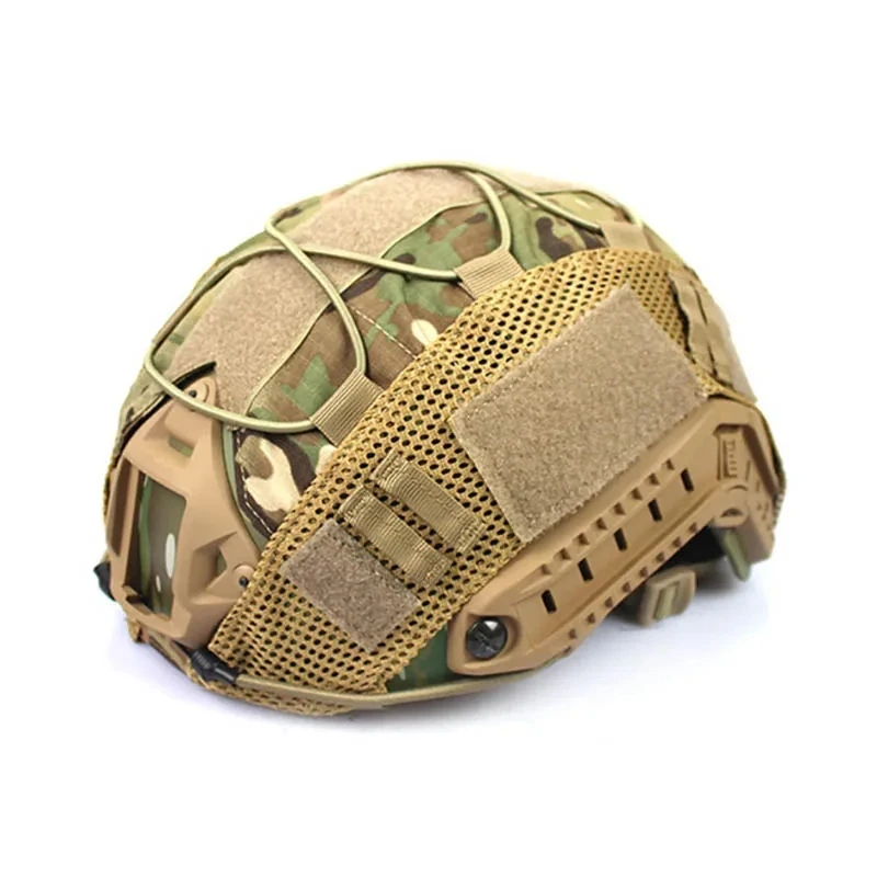 FAST helmet cloth shield Camouflage helmet elastic rope camouflage Little Green Man Tactical helmet shield, scratch resistant