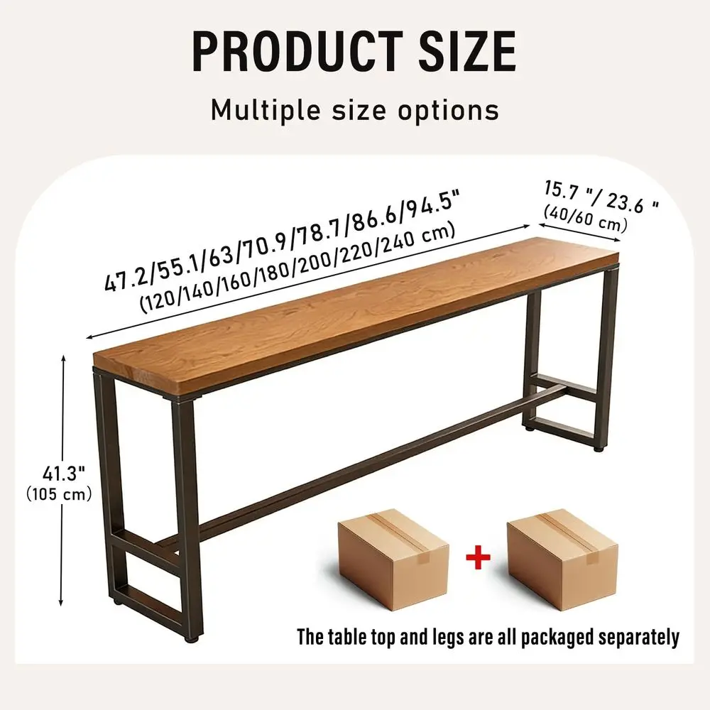 

Table,Counter Height Dining Table,High Top Pub Table,2 Solid Wood Top for Kitchen,Dining Area,Balcony,Cafe ShoopStool not Inclu
