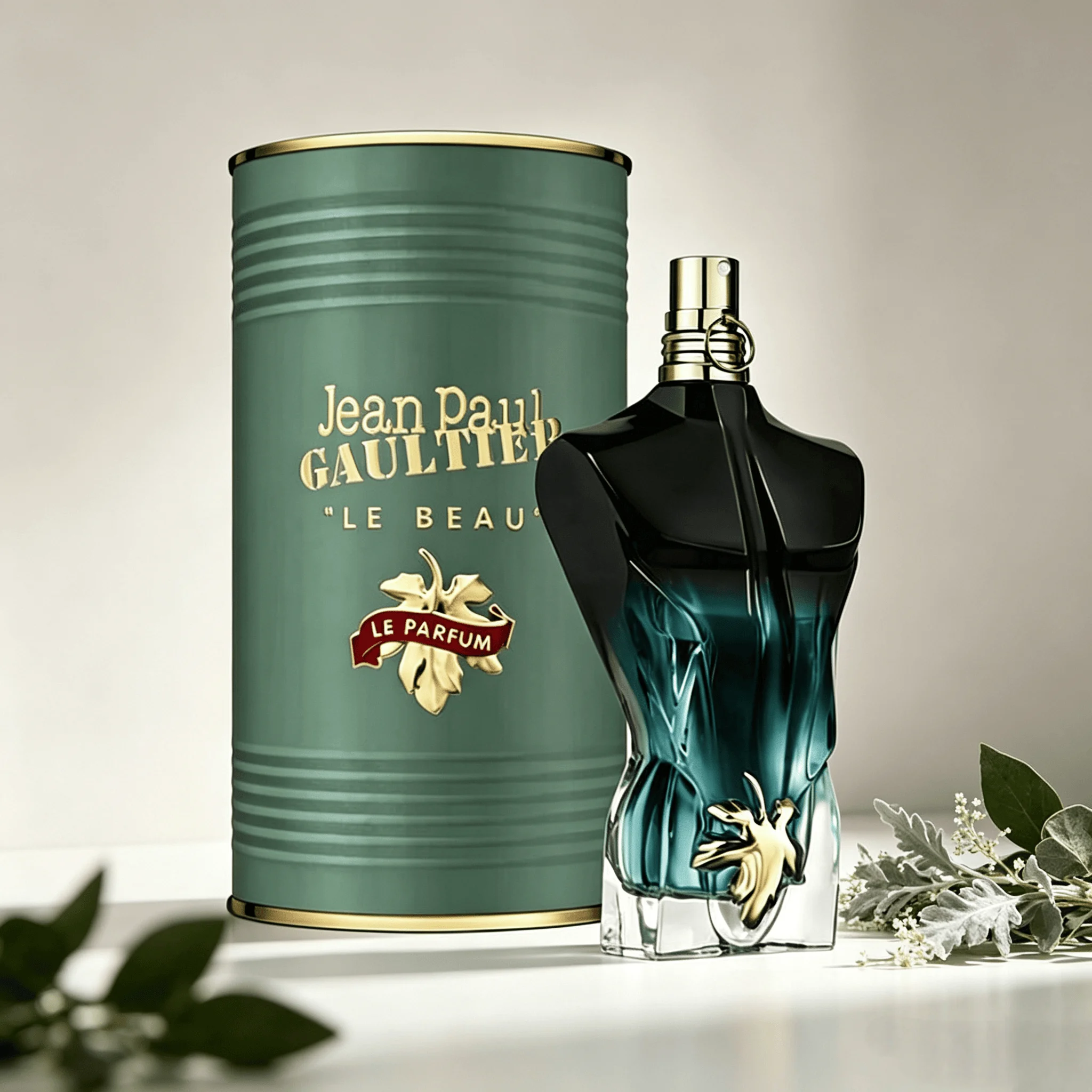 Jean Paul Gaultier Le Beau Le Parfum Herren Eau de Cologne Reichhaltiger Orientalisch-Holziger Duft Einzigartige Muskulöse Torso-Flasche Goldring-Verschluss Eleganter Abendduft Maskulines Spray für Ihn – Detail 2