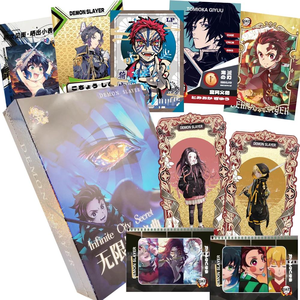 

Demon Slayer Collection Cards Infinite City Secret Anime Character Q Version Cartoon Cute Anime IP Hobby Cards Children Fun Gift