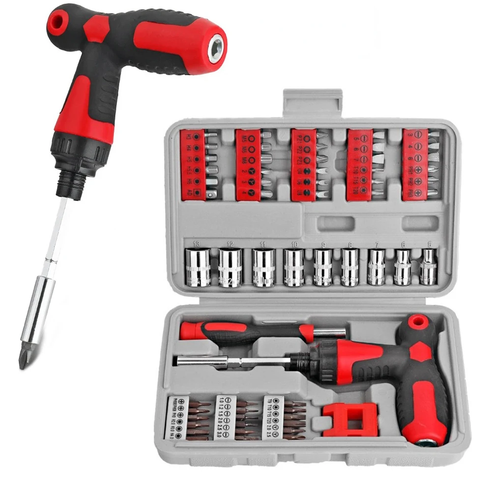 

Efficient and Reliable Repair Tool Set Telescopic Ratchet Screwdriver Socket Wrench Torx Hex Star Cross Bit U Y Type