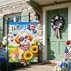 Patriotic Puppy Garden Flag 12x18 Inch Double Sided Yard Decor jjp