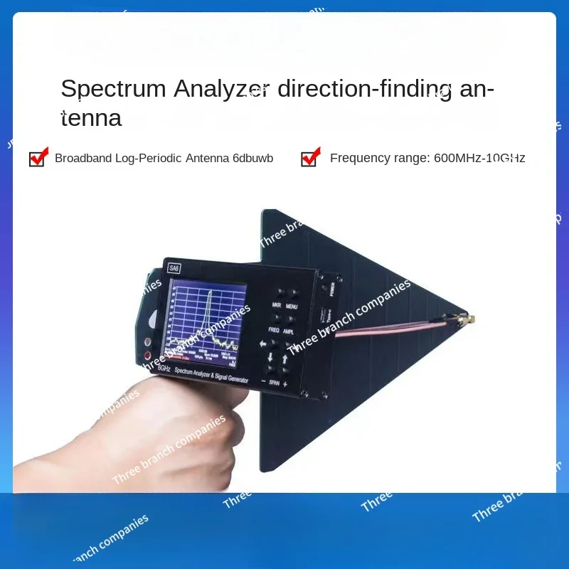 2024 Logarithmic Periodic Antenna 0.6-10 GHz Direction Finding Antenna Spectrum Analyzer Signal Analysis Positioning EMC