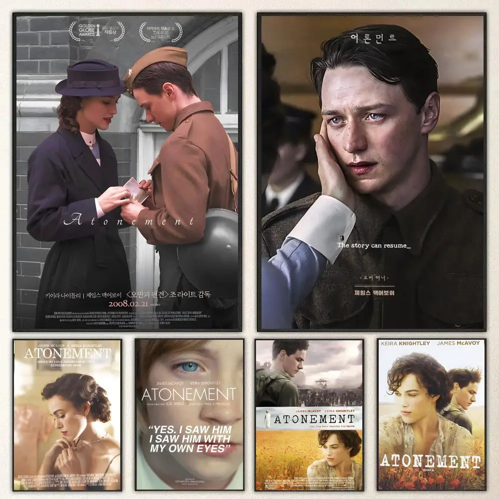 Affiche du film Atonement, autocollants haute définition, adaptés à la chambre à coucher, au salon, à la décoration de la maison