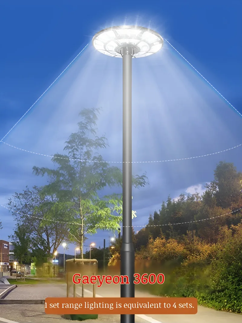 Villa Park Outdoor Runde Solar Straßenlaterne Induktion Solar Garten