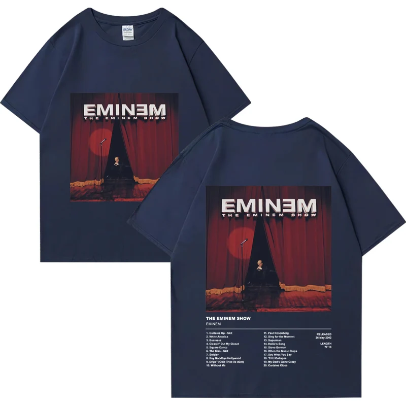 Rapper Eminem Muziekalbum Grafische O-hals T-Shirts Mannen Vrouwen Mode Hiphop Oversized Korte T-Shirts Street Trend Katoen T-Shirt