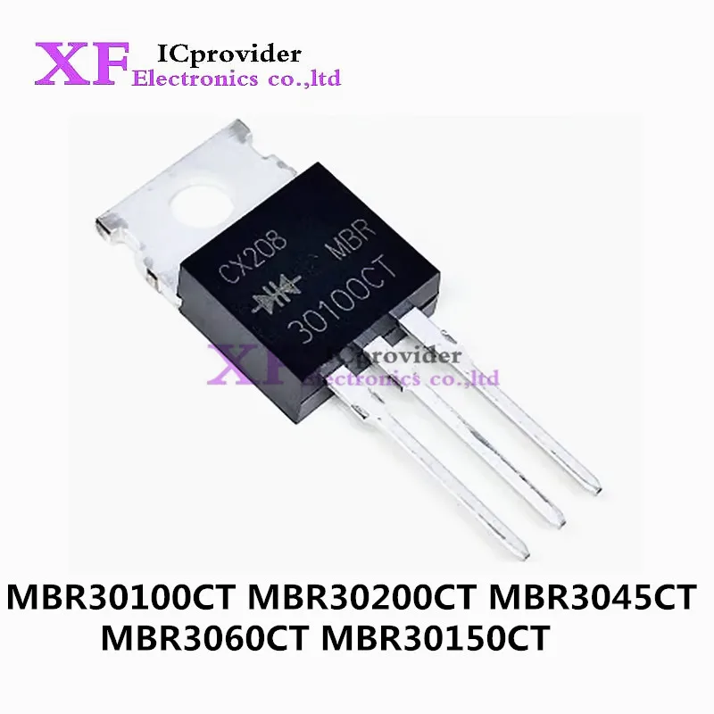 10Pcs New MBR30100CT MBR30200CT MBR3045CT MBR3060CT MBR30150CT MBR30 MBR TO-220 schottky diode upright