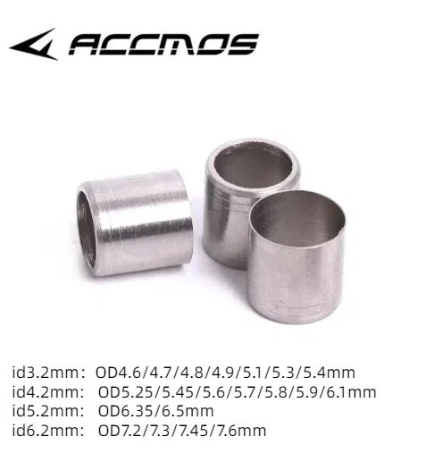 24/50 pz tiro con l'arco in acciaio inox anello antideflagrante per ID3.2/4.2/5.2/6.2mm freccia albero freccia collari freccia anello di protezione della freccia