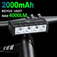NEWBOLER Bicycle Light Front 4000Lumen Bike Light 2000mAh Waterproof Flashlight USB Charging MTB Road Cycling Lamp Accessories