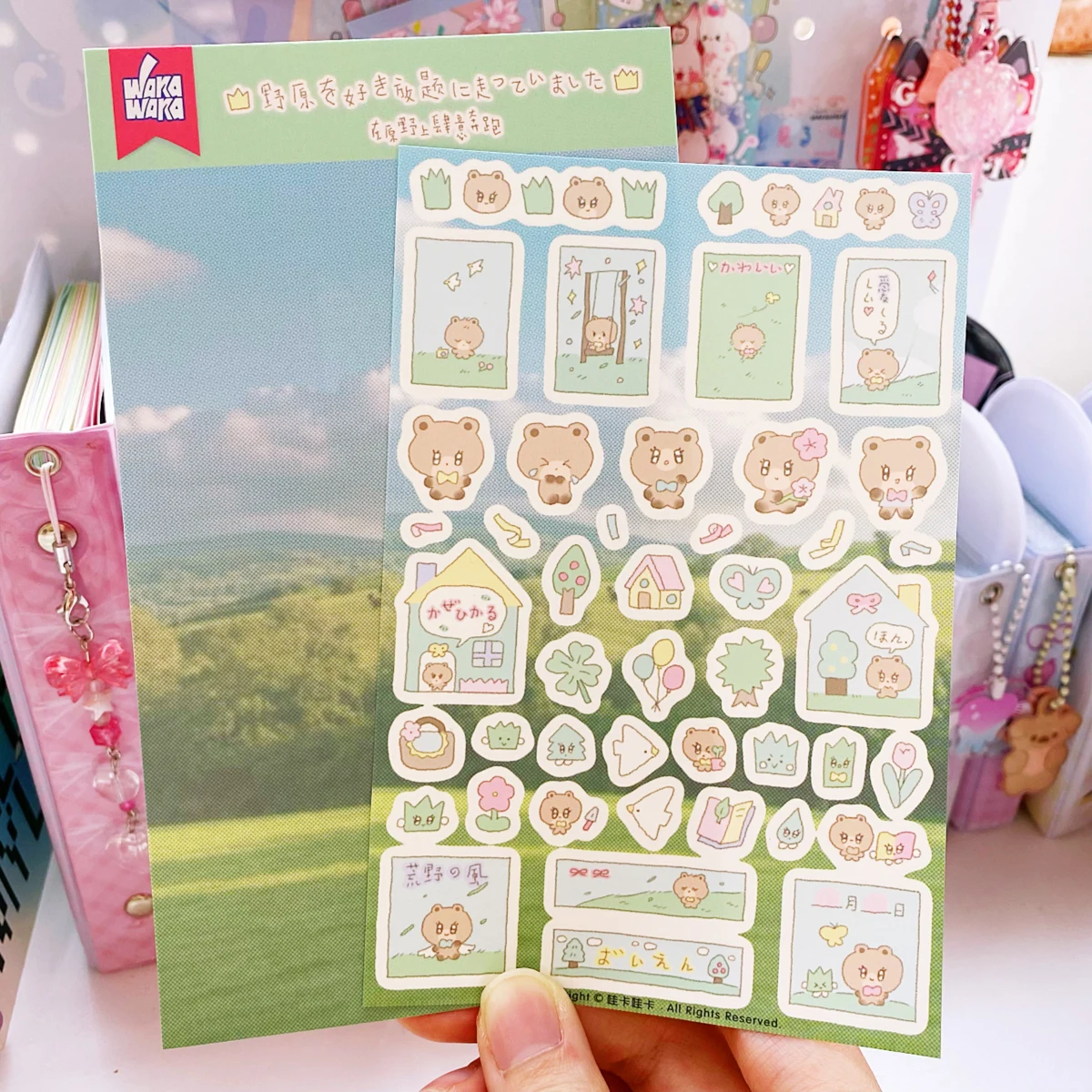 1Pc SCRAPBOOK STICKER Cute Korean Deco Sticker For Arts Diy Crafts Album Journal Planner Flakes Idol Card Decoration Stationery