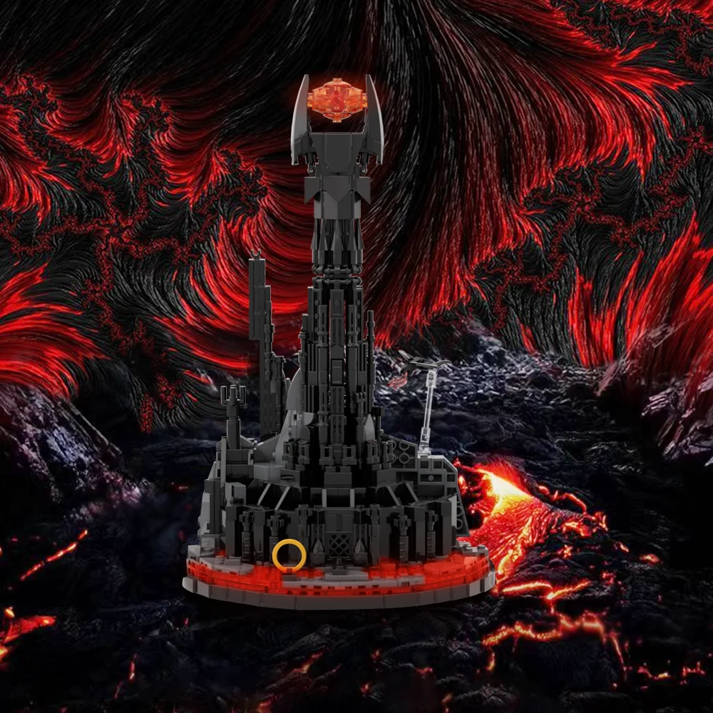 

MOC Magic Tower Blocks Eye of Sauron DIY Lord of the Rings Castle Block Set House Collectible Decoration Ornament