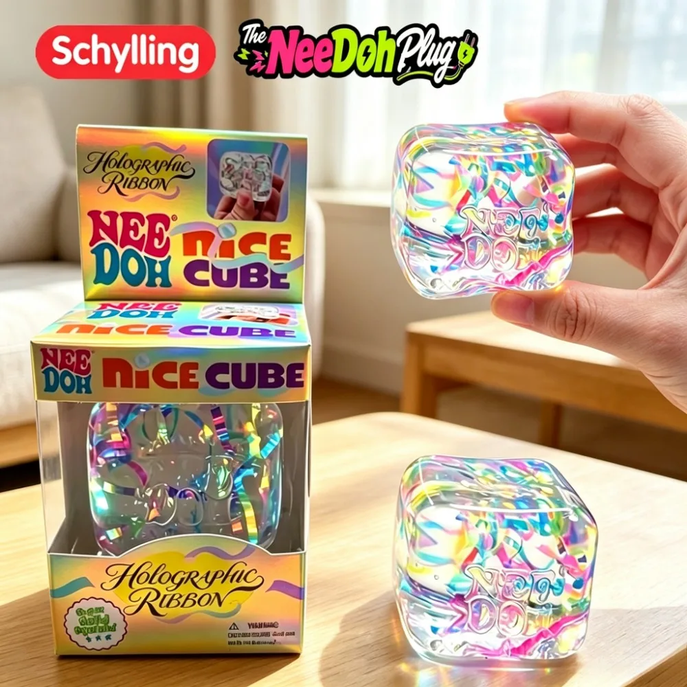 Needoh Holographic Ribbon Squeeze Sensory Colorful Knead Stretch Anxiety Relief ADHD Fidget Leisure Adult Gift