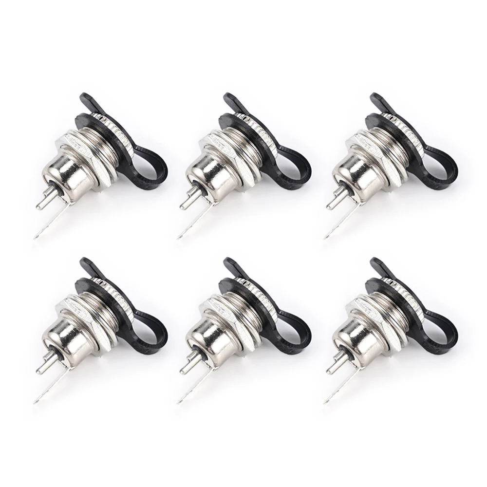 

6Pcs DC099 Power Jack Socket Female Panel Mount Connector Power supply socket DC female socket 5521 5525 Metal 10A