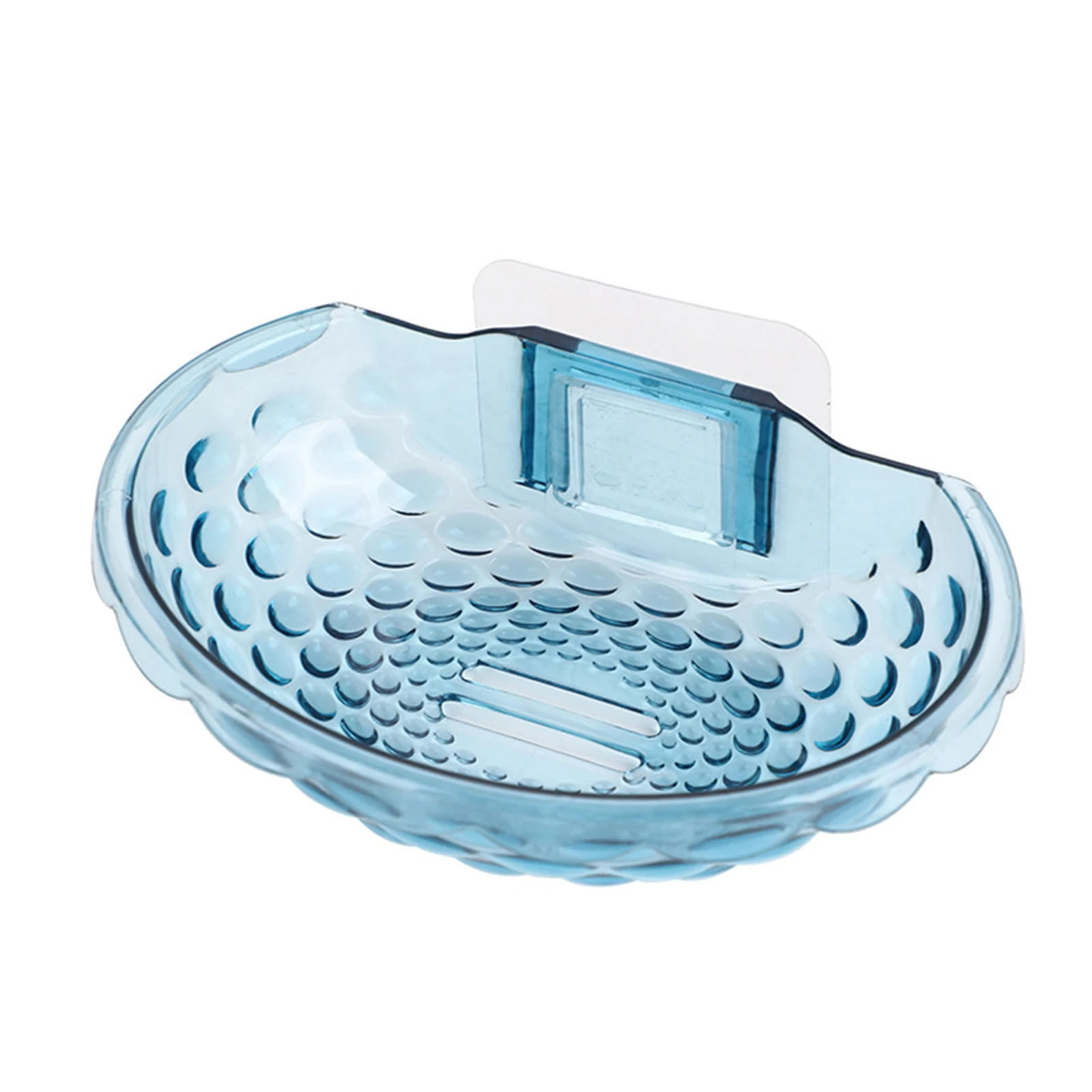 Elegant Soap Dish Shell Shape Quick Drainage Acrylic Holder for Bathroom Shower Room Wall Mount Storage Organizer