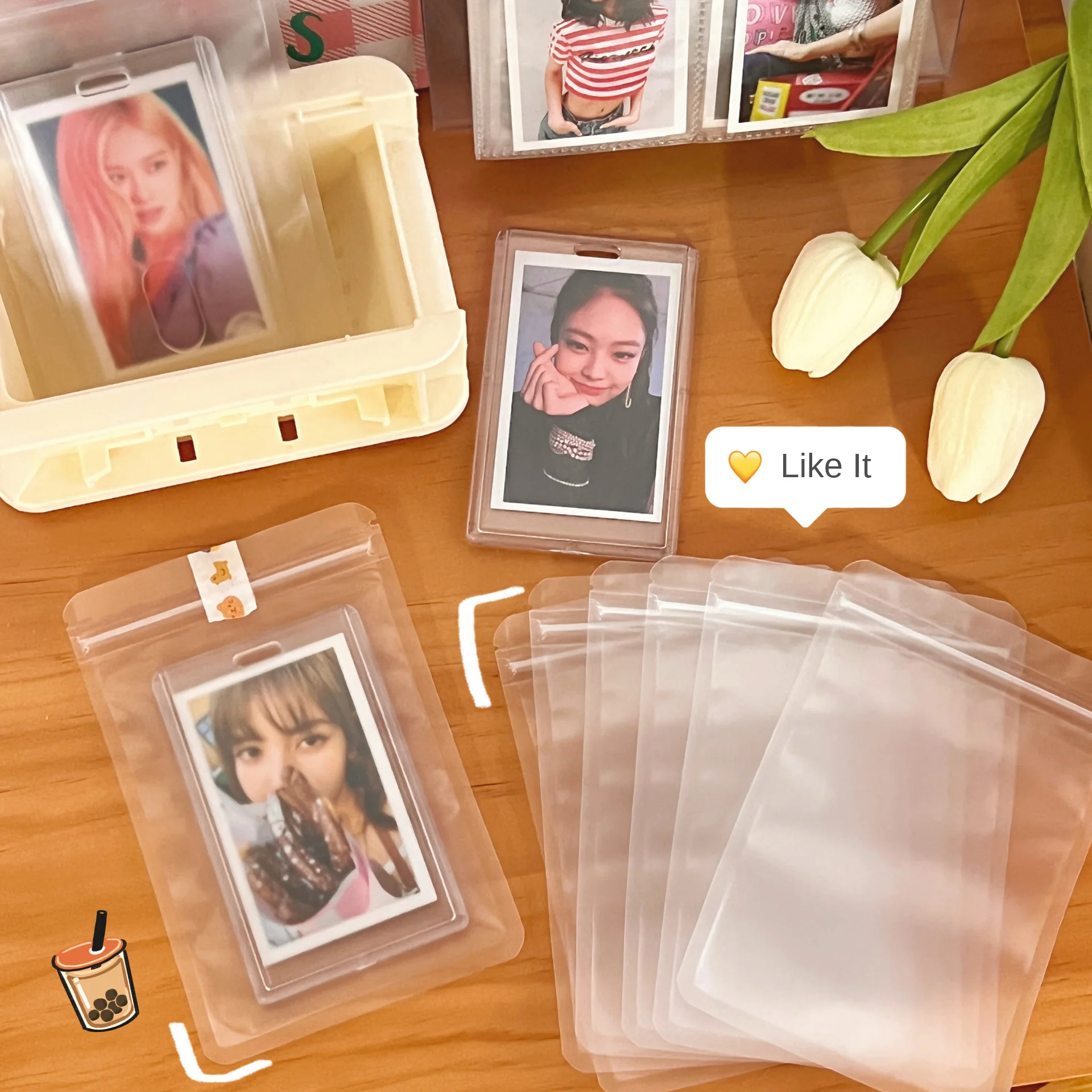 50 Stück matte selbstklebende Beutel, transparente Lebensmittelverpackungsbeutel, Süßigkeiten-Versiegelungsbeutel, Früchtetee-Versiegelungsbeutel – Detail 6