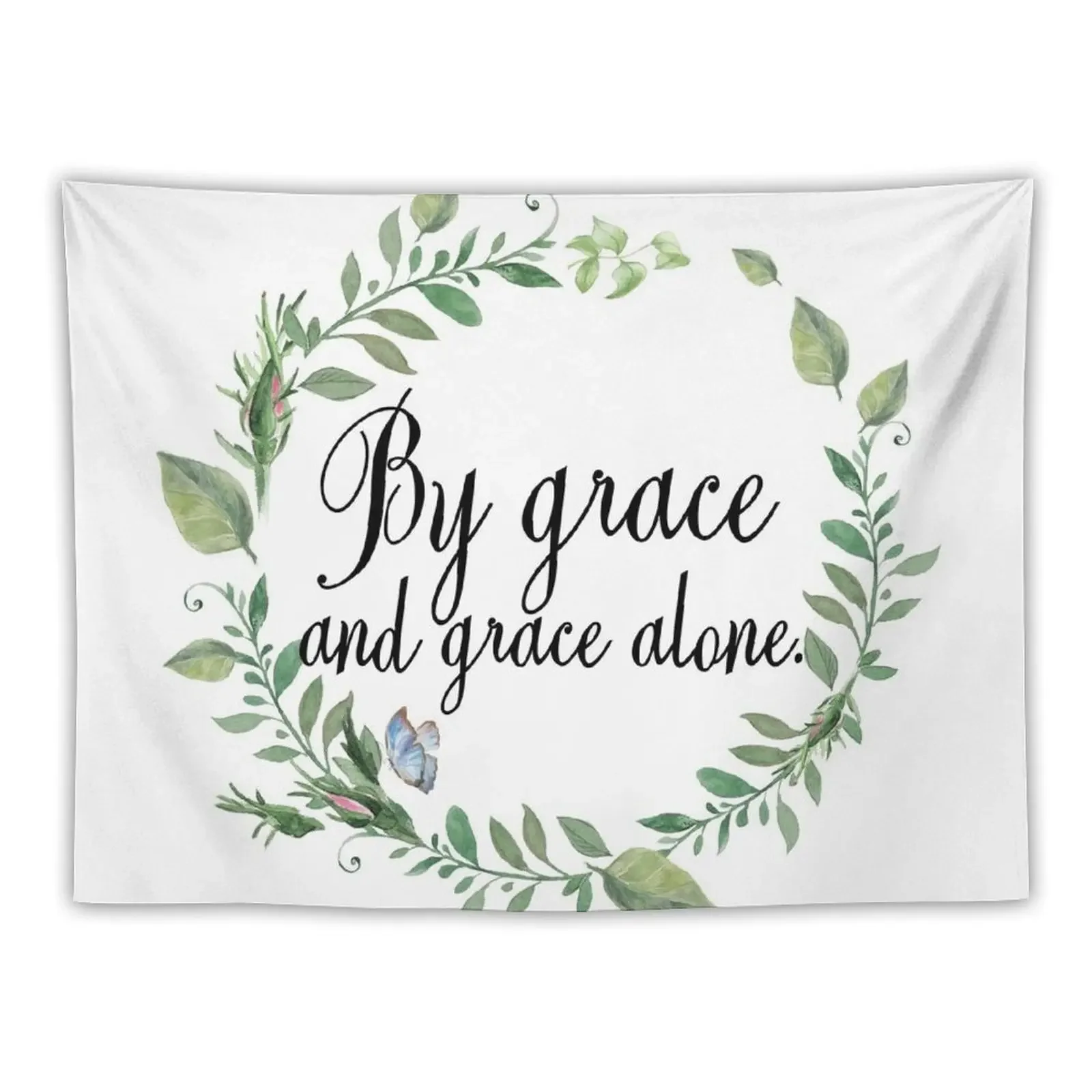 

Grace And Grace Alone - Christian Quote Tapestry Decoration For Bedroom Wall Decoration Tapestry