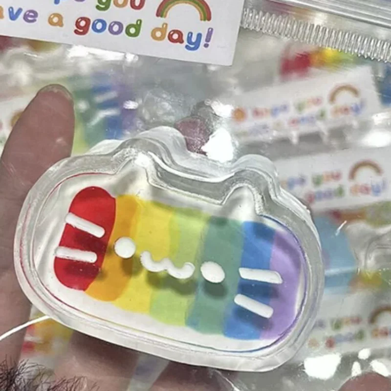 A Cute Soft Squishies Rainbow Small Cat Squeeze Toys Antistress Taba Squishу Kids Girls Toys Gift Stress Ball Adult Sensory Toys